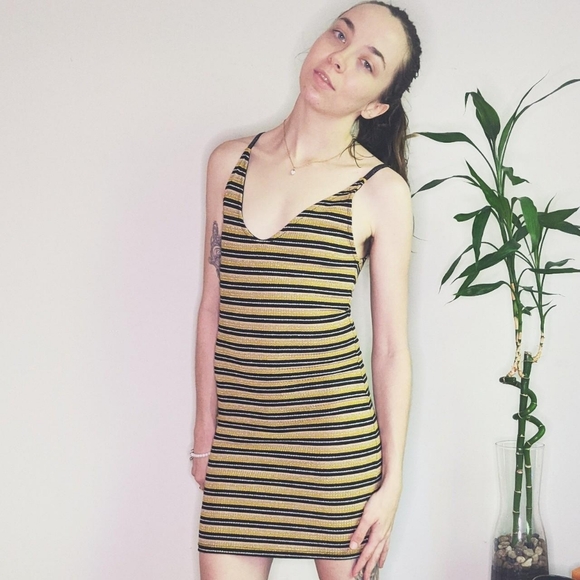 Topshop Sparkle Striped Camisole Dress - Picture 3 of 3